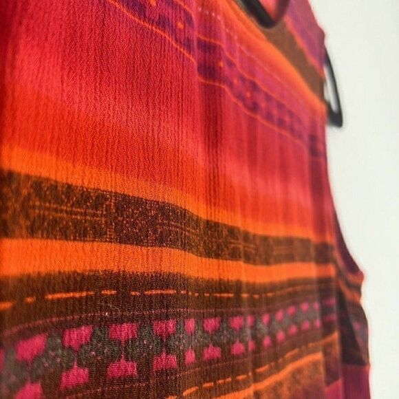 R&K Originals Womens Vintage 90s Red Sleeveless Sheath Abstract Maxi Dress 12P - Picture 3 of 12